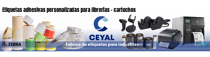 Etiquetas adhesivas personalizadas para librerías - cartuchos
