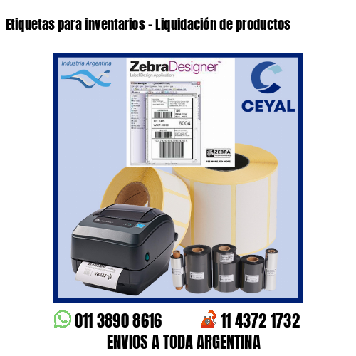 Etiquetas para inventarios – Liquidación de productos