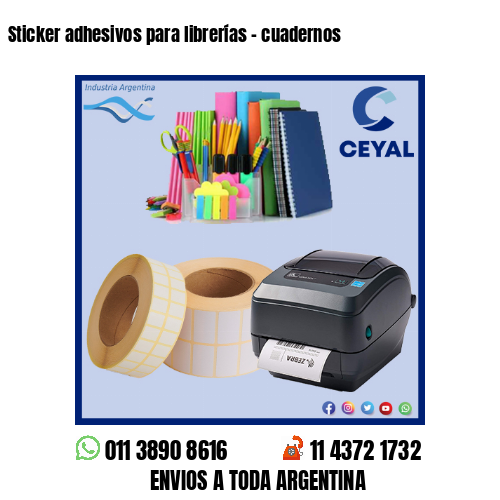 Sticker adhesivos para librerías – cuadernos
