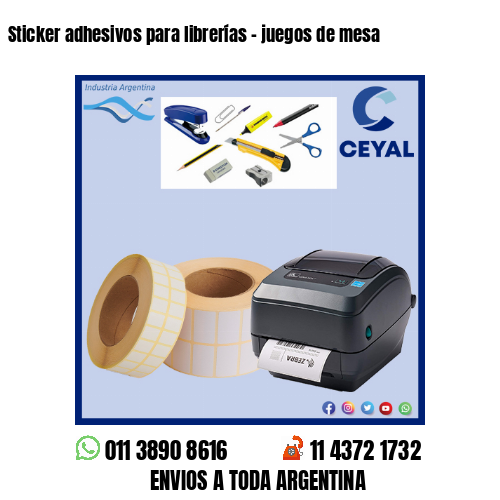 Sticker adhesivos para librerías – juegos de mesa