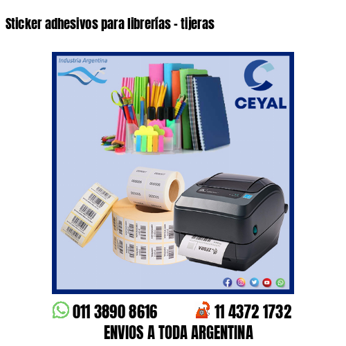 Sticker adhesivos para librerías – tijeras