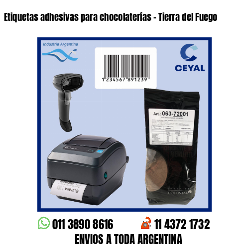 Etiquetas adhesivas para chocolaterías – Tierra del Fuego