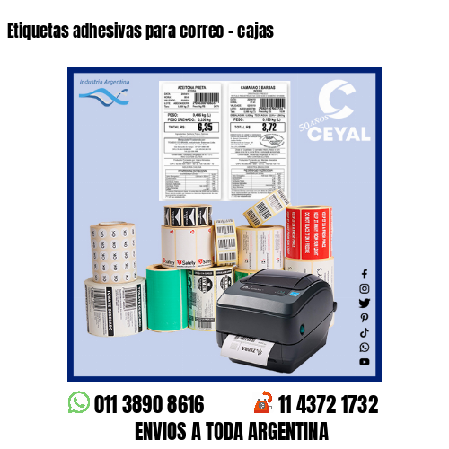 Etiquetas adhesivas para correo – cajas
