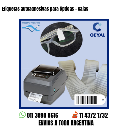 Etiquetas autoadhesivas para ópticas – cajas