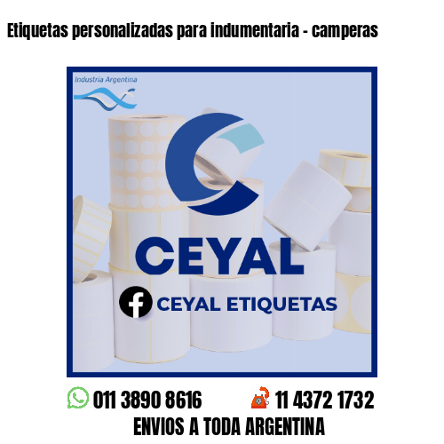 Etiquetas personalizadas para indumentaria - camperas