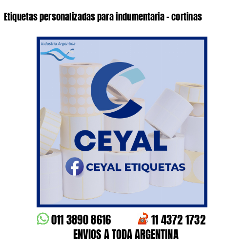 Etiquetas personalizadas para indumentaria - cortinas
