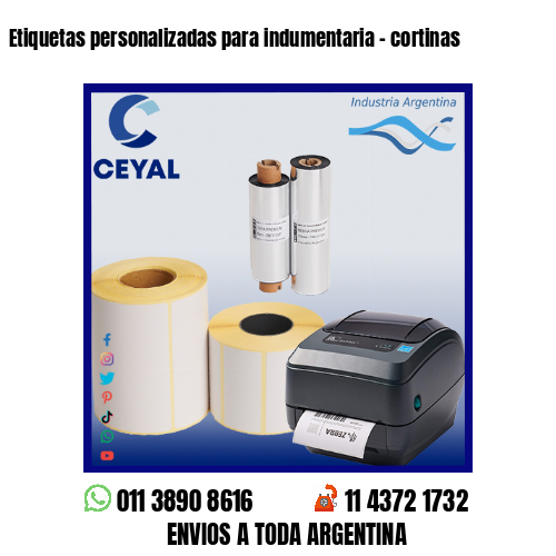 Etiquetas personalizadas para indumentaria – cortinas