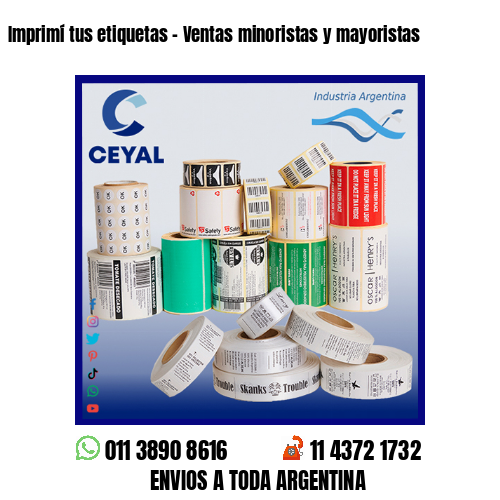 Imprimí tus etiquetas – Ventas minoristas y mayoristas