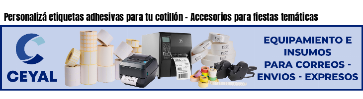 Personalizá etiquetas adhesivas para tu cotillón - Accesorios para fiestas temáticas