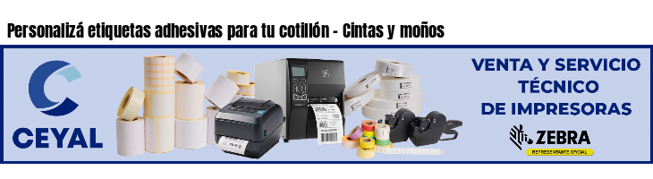 Personalizá etiquetas adhesivas para tu cotillón - Cintas y moños