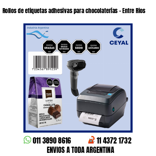 Rollos de etiquetas adhesivas para chocolaterías – Entre Rios