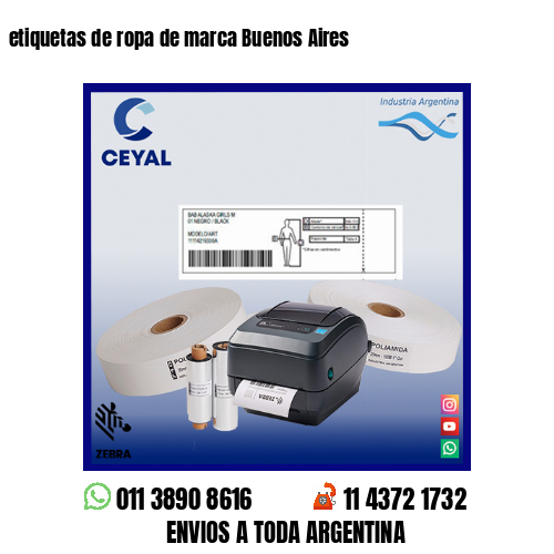 etiquetas de ropa de marca Buenos Aires