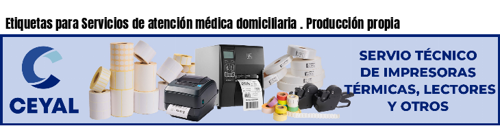 Etiquetas para Servicios de atención médica domiciliaria . Producción propia