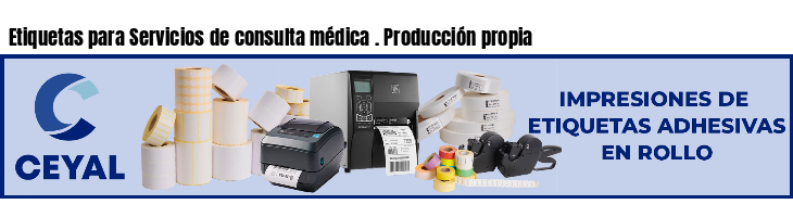 Etiquetas para Servicios de consulta médica . Producción propia