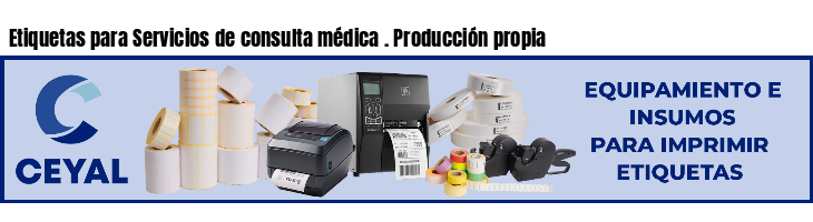 Etiquetas para Servicios de consulta médica . Producción propia