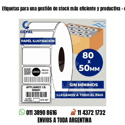 Etiquetas para una gestión de stock más eficiente y productiva – congelada