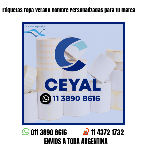 Etiquetas ropa verano hombre Personalizadas para tu marca
