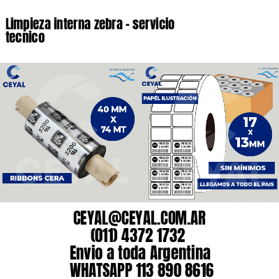 Limpieza interna zebra - servicio tecnico