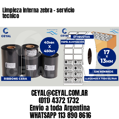 Limpieza interna zebra - servicio tecnico