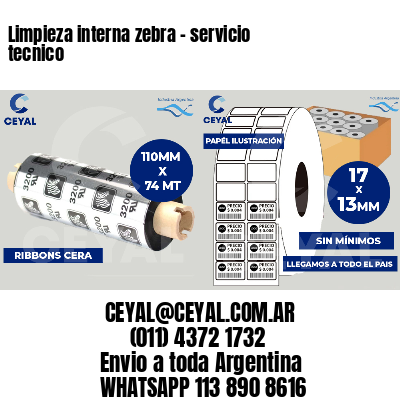 Limpieza interna zebra - servicio tecnico