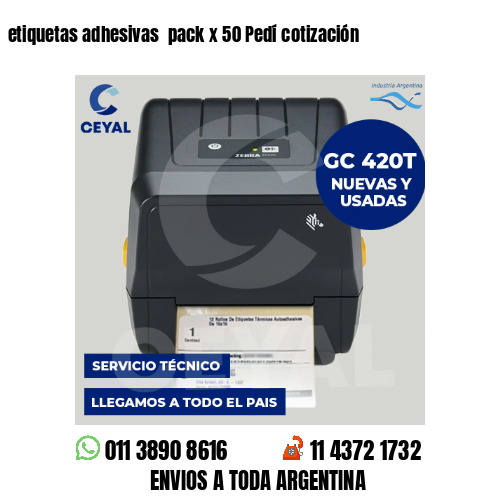 etiquetas adhesivas  pack x 50 Pedí cotización