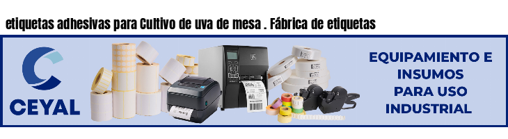 etiquetas adhesivas para Cultivo de uva de mesa . Fábrica de etiquetas