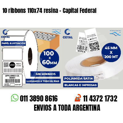 10 ribbons 110x74 resina - Capital Federal
