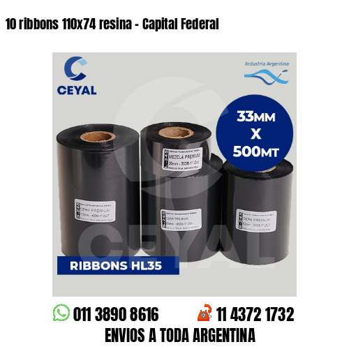 10 ribbons 110×74 resina – Capital Federal