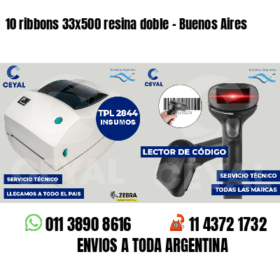 10 ribbons 33x500 resina doble - Buenos Aires