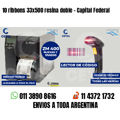 10 ribbons 33x500 resina doble - Capital Federal