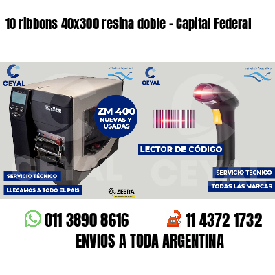 10 ribbons 40x300 resina doble - Capital Federal