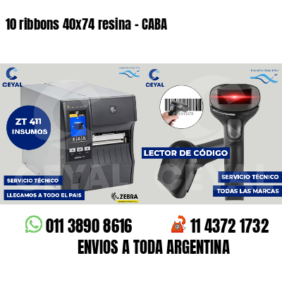 10 ribbons 40x74 resina - CABA
