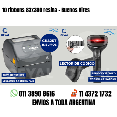 10 ribbons 83x300 resina - Buenos Aires