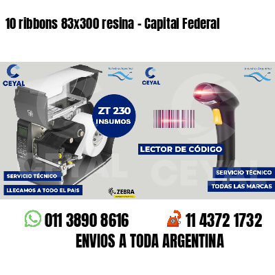 10 ribbons 83x300 resina - Capital Federal