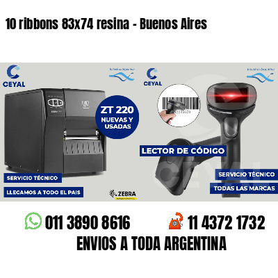 10 ribbons 83x74 resina - Buenos Aires