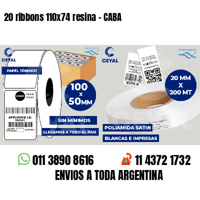 20 ribbons 110x74 resina - CABA