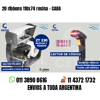 20 ribbons 110x74 resina - CABA