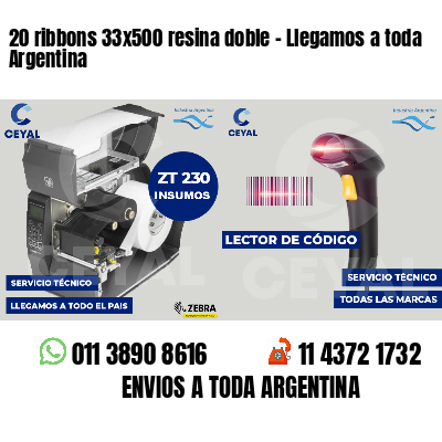 20 ribbons 33x500 resina doble - Llegamos a toda Argentina