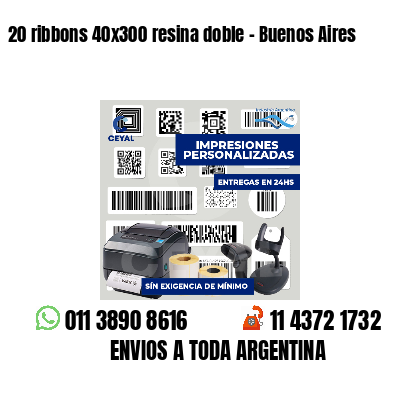 20 ribbons 40x300 resina doble - Buenos Aires