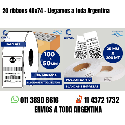 20 ribbons 40x74 - Llegamos a toda Argentina