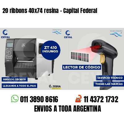 20 ribbons 40x74 resina - Capital Federal