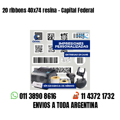 20 ribbons 40x74 resina - Capital Federal