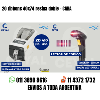 20 ribbons 40x74 resina doble - CABA
