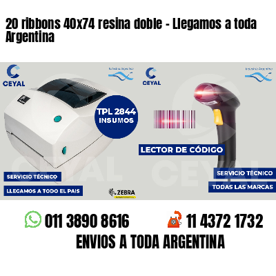 20 ribbons 40x74 resina doble - Llegamos a toda Argentina