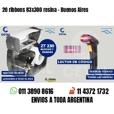 20 ribbons 83x300 resina - Buenos Aires