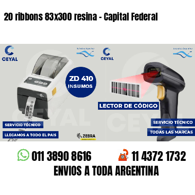 20 ribbons 83x300 resina - Capital Federal