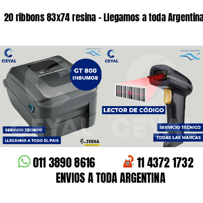 20 ribbons 83x74 resina - Llegamos a toda Argentina