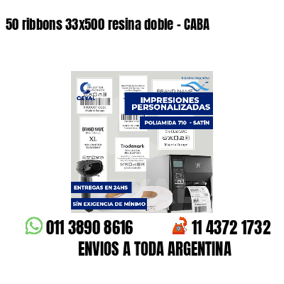 50 ribbons 33x500 resina doble - CABA