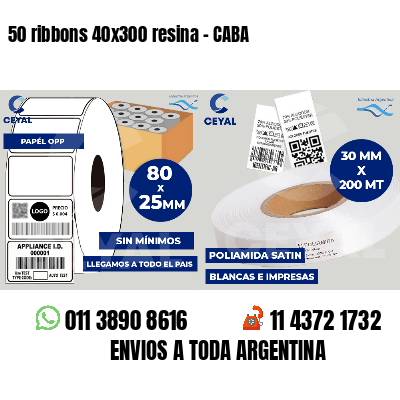 50 ribbons 40x300 resina - CABA