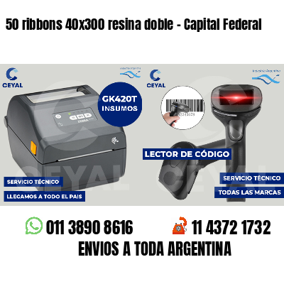 50 ribbons 40x300 resina doble - Capital Federal